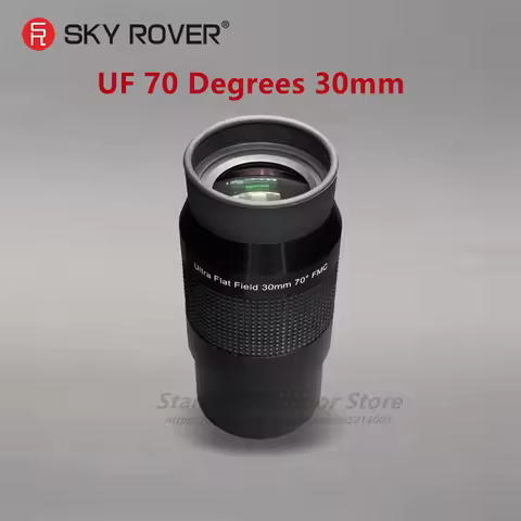 SKY ROVER UF 70 degrees 30mm Ultra Flat Field Telescope Eyepiece 2 Inches FMC Astronomy Accessory