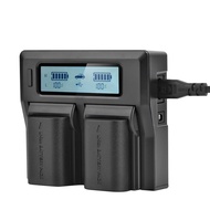 LP-E6 LP-E6N LCD Dual Channel Digital Camera Baery Charger for Canon EOS 5DII 5DIII 5DS 5 6D 7DII 60D 80D 70D