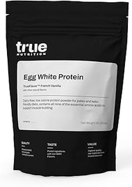 True Nutrition Egg White Protein Powder - 24g Non-GMO Egg Protein per Serving - Low Carb, Low Fat, P