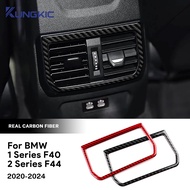 KUNGKIC Soft Carbon Fiber For BMW F40 F44 Rear Air Vent Decorative Frame Sticker Interior Accessorie
