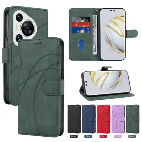 Stand Flip Leather Case For Huawei P70 Pro P30 Lite P20 P10 P9 P8 Mate 60 20 10 Plus P Smart Z Nova 