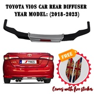 CP 2018 2019 2020 2021 2022 2023 Toyota Vios Car Rear Bumper Diffusers Lip Spoiler Body Kits ABS Pla