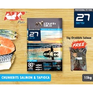 Chunkbits - Sensi 27 | Salmon & Tapioca (33lb/15kg) [FREE 1kg Chunkbits Salmon] | Dry Dog Food / Mak