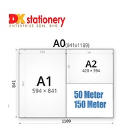 Plain Printing Paper Roll 80gsm   I   A1 / A0