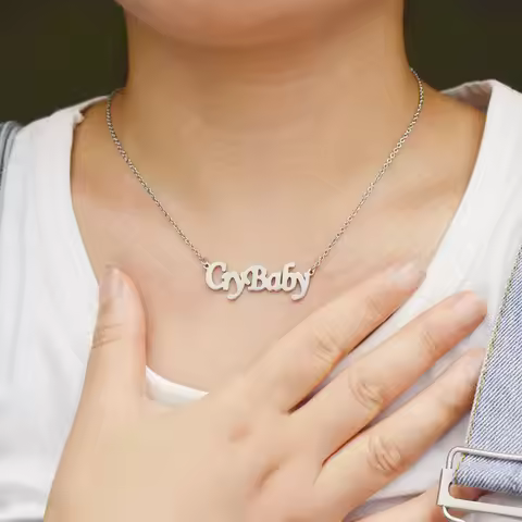 Cry Baby Melanie Martinez Necklace 2024 New Fashion Simple Stainless Steel Pendant Jewelry for Song 