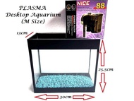 *Value Buy* [M Size] Desktop Plasma Aquarium Set (Come With Color Sand and Power Filter)