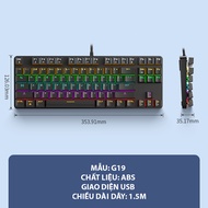Bàn Phím Cơ Có Dây BOW G19 Có Đèn Nền