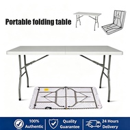 Folding Table Foldable Table 1.8m HDPE Heavy Duty Multipurpose Portable Table For Event/Desk/Caterin