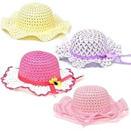 Gift Boutique Girls Tea Party Hats, 4 Pack Straw Hats For Toddlers And Kids | Includes Light Pink, H