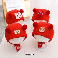 CNY 2-10Months Baby Red Hat Girls Boy Newborn Baby Cotton Hats