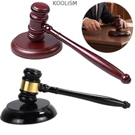 KOOLISM Wooden Judge Hammer, High Quality with Sound Block Wood Adjudgement Gavel, Exquisite Long Ha
