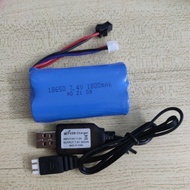 (READY STOCK) 7.4v 2S 18650-14500 li-ion battery for RC HUINA,Car Crawler& Boat &MN99