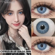 2PcsPair Bright Blue Contact Lens CYPRUS Colored Eye Makeup Brown Gray Contact Lenses 14.2mm Year