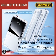 REMAX RPP-679 Cynlle Series 20W+22.5W 10000MAH Power Bank with 2 Fast Charging Cables For Samsung Hu