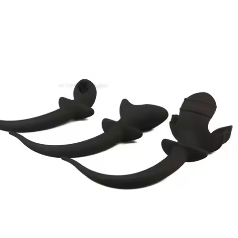 Silicone Dog Tail Anal Open Plug Silicone Prostate Massager G Spot Tails Butt Plug Cosplay Accessori