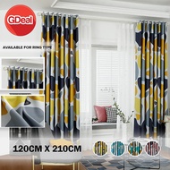 GDeal Pebble Bedroom Full Shading Blackout Window Insulation Curtain Langsir (120cm x 210cm)