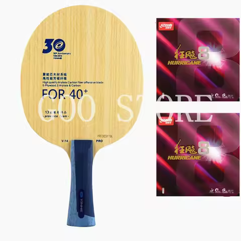 Pro Combo Galaxy YINHE Version V-14 V14 pro Table Tennis Blade With 2x DHS Hurricane 8 Rubber With S