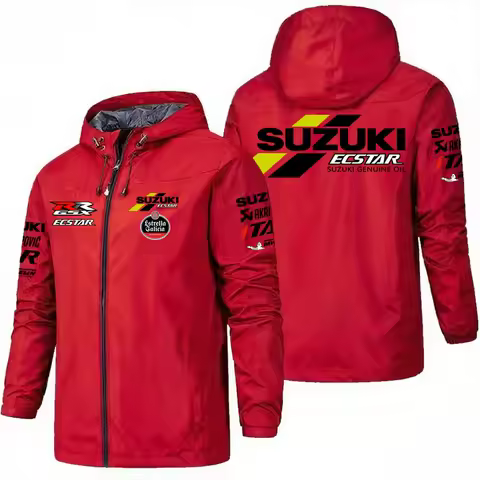 2026 Outdoor Sports Fashion Coat New Suzuki Logo Racing Team Men's Waterproof Jacket, Suzuki Logo Wi