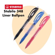 Stabilo 348 Liner Ballpoint Pen, Retractable Ball Pen, Fine Ball Pen