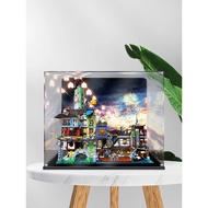 [Transparent Display Box] Ninja City+Ninja Wharf Acrylic Display Box Suitable for Lego 70620+70657 A