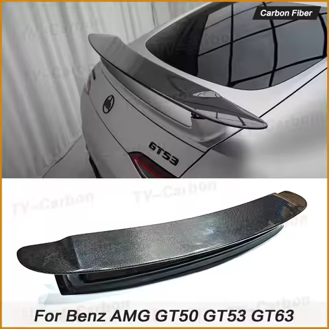 Real Carbon Fiber Racing Rear Spoiler Boot Tail Wings Body kits For Mercedes Benz AMG GT50 GT53 GT63