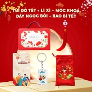 [HÀNG TẶNG - GIFT] COMBO QUÀ TẶNG TẾT KIT TRẮNG RĂNG SMILEE Tháng 1: Túi Tết màu đỏ Brushie + Dây Ng