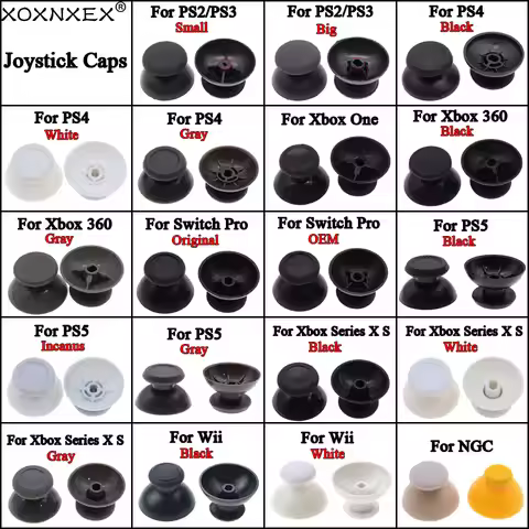 6/10pcs For PS2 PS3 PS4 PS5 Xbox One 360 Series S X WiiU NGC Gamepad Controller 3D Analog Joystick M