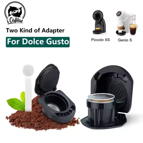icafilas Reusable Adapter for Dolce Gusto Piccolo xs Maker & for Nescafe Genio S Plus Nespresso Coff