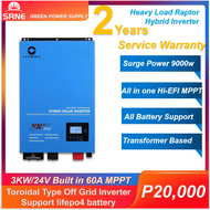 3000W 24V  INVERTER TOROIDAL BUILT IN 60A MPPT HYBRID OFFGRID 3KW/24V LVTOPSUN