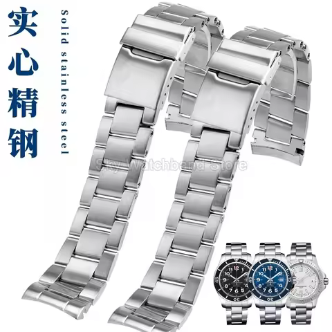 Original Curved Interface Exquisite Stainless Steel Watch Bracelet for Breitling Superocean Challeng
