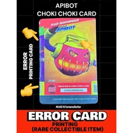 Rare Choki Choki Printing Error Card Apibot Collection Boboiboy Galaxy