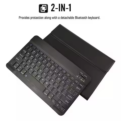Keyboard Case for Samsung Galaxy Tab A 8.0 Inch 2019 SM-T290/T295 Detachable Keyboard Leather Case F