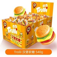 口力trolli漢堡軟糖qq糖水果汁軟糖美式午餐袋可樂瓶橡皮糖果零食