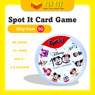[FunToy] Spot it! Disney 100 Years Red - Dobble Kids Birthday Party Card game Goddie Bag Gift Perfec