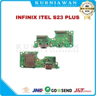 Konetor Charger Infinix Itel S23 Plus Pcb Board Usb Con Board Cas Mic