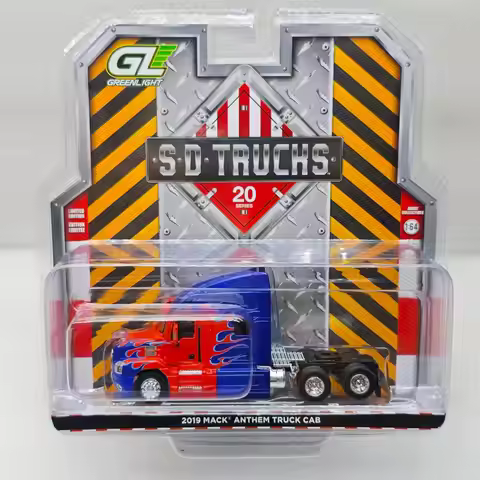 GreenLight 1:64 S.D. Truck 20-2019 Mack Anthem Truck 45200-C Diecast Alloy Car Model Collectible Gif