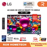 [Delivered by Seller] LG 75'' 86'' 4K UHD AI SMART TV UA84 Television 75UA8450PSA 86UA8450PSA 电视机