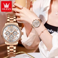 OLEVS watch for women waterproof sale branded original diamond relo waterproof korean style ladies watch  stainless steel  with box