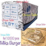[Isi 50] Mika Burger HB-01 / Mika Hamburger Send VIP isi 50 / Kotak Burger / Tray Burger / Tempat Bu