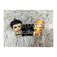 DEMON SLAYER KNY PRELOVED Agatsuma Zenitsu Himejima Gyomei Keychain Silly Mini Figure BANPRESTO OFFI