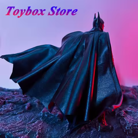1/10 Scale Keaton Batman Movable Figurine Decorative Black Long Cloak Accessory Mini Cape Ornament T