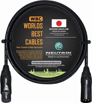 6 Foot - Balanced Microphone Cable CUSTOM MADE By WORLDS BEST CABLES - using Mogami 2549 (Black) wire and Neutrik NC3MXX-B &amp; NC3FXX-B Gold XLR Plugs