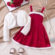 EW Foreign Trade Girls Children's Clothing Velvet Sling Autumn Winter Small TZ855-D Middle Small Chi