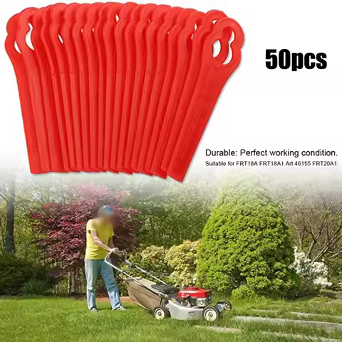 50pcs Brush Cutter Blades For KULLER For BOSCH For OZITO Lawn Mower Garden Power Tools Plastic Repla