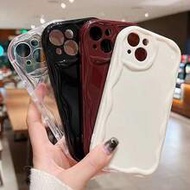 4PCS Solid Color Flat Print Burgundy Transparent Black Beige Painted Cream Texture Painted Soft Shel