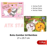 [1 Pcs] Bamboo A4 Thick Paper Drawing book Coloring Sketch book/ Bamboo Drawing book A4