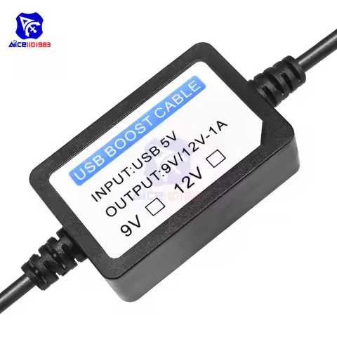 USB to 5.5*2.1mm DC Power Plug Charging Cable 5V to 9V/12V Step Up USB Boots Power Supply Cable for 