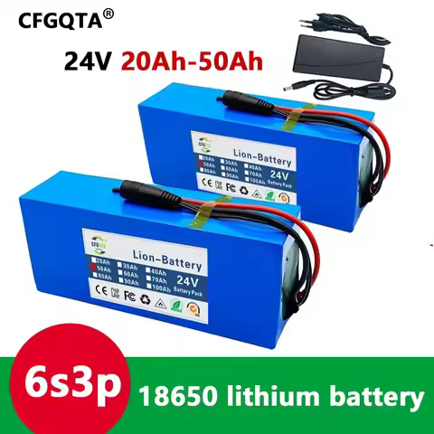 Battery Lithium pack 6s3p 24V 20Ah 30Ah 50Ah 18650 25.2v 20000/30000mAh Batterie Lithium-ion Avec Ch
