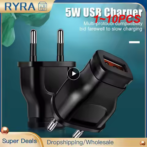 1~10PCS Universal Adapter Power Supply 5V 1A, /DC Charger Adapter Travel Wall, 220V TO 5V, Charge Mo