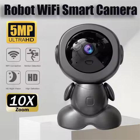 5MP Wireless WiFi Indoor Surveillance Camera Night Vision PTZ Two-way Voice Security Protection Smar